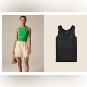 NEW J. Crew Women's Black 100% Peruvian Pima Cotton Scoop Neck Soft T-Shirt Sz M